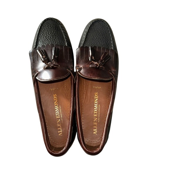 Allen Edmonds Nashua Tassel Loafers Men\'s Brown Leather Driving‎ Shoes Size 9.5B main image 8